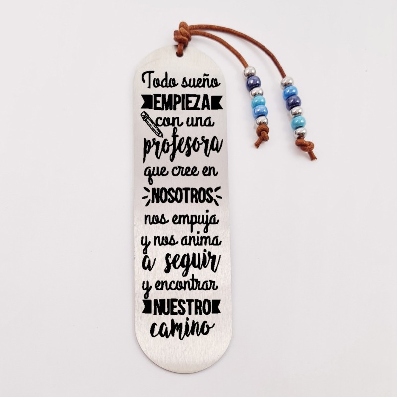 Marca páginas COLORES, modelo 17, cristal checo y bolas de acero inoxidable.