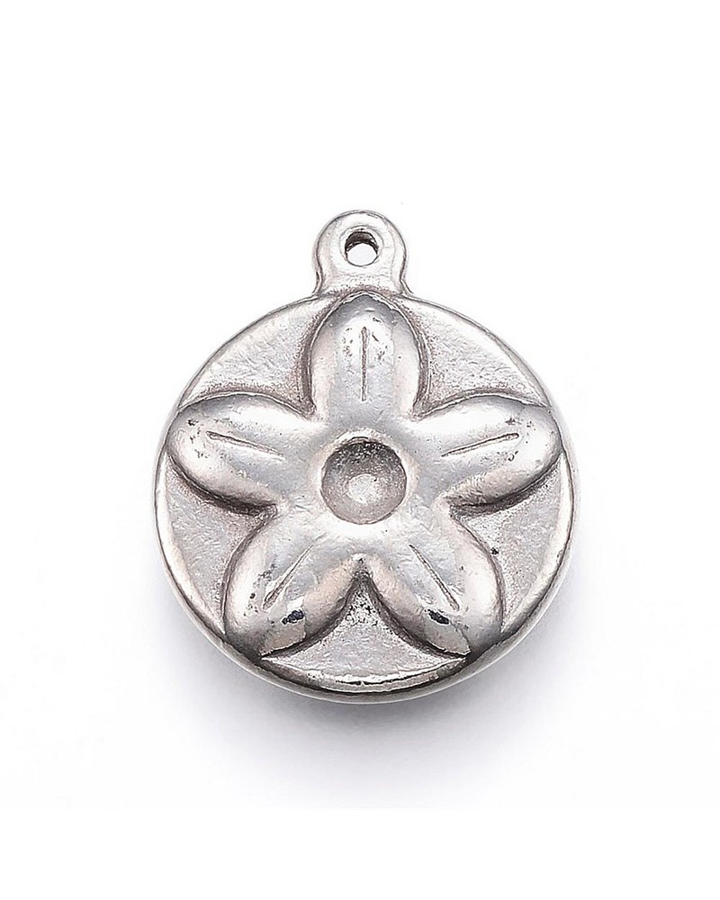 Abalorio flor de acero para cristal, para colgar | Creasentidos.es