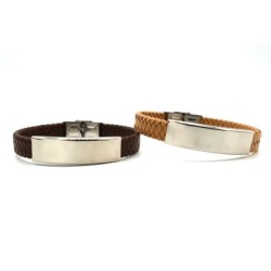 Pulsera ÉNFASIS, cuero trenzado, varios colores | Dcorazon