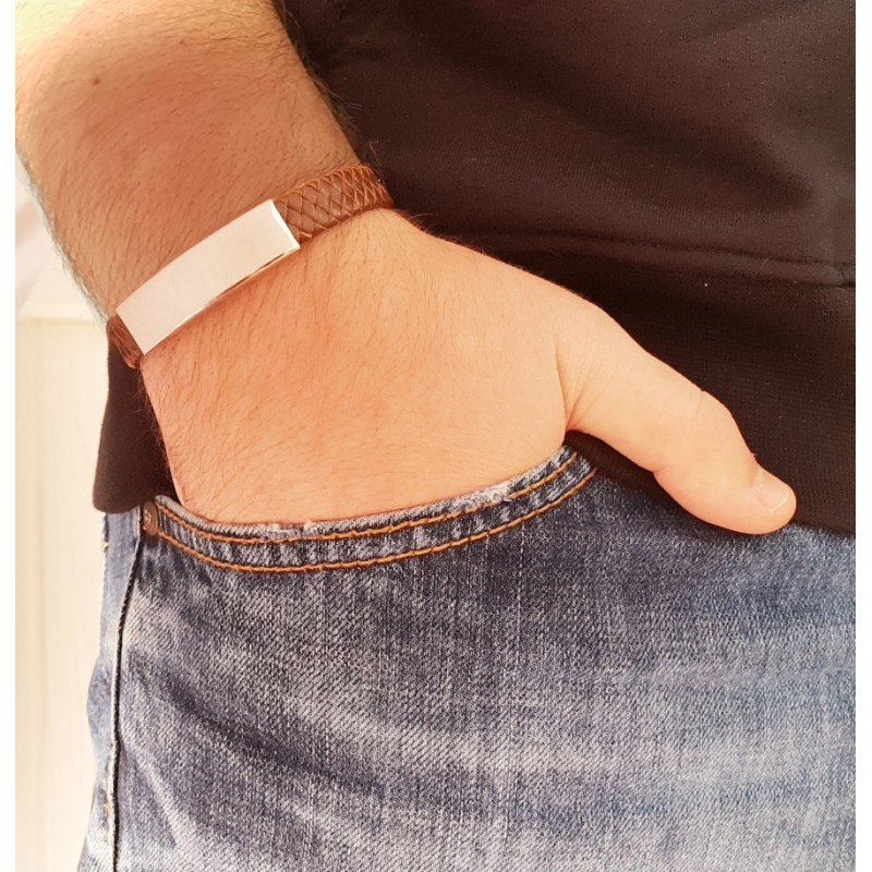 Pulsera ÉNFASIS, cuero trenzado, varios colores | Dcorazon