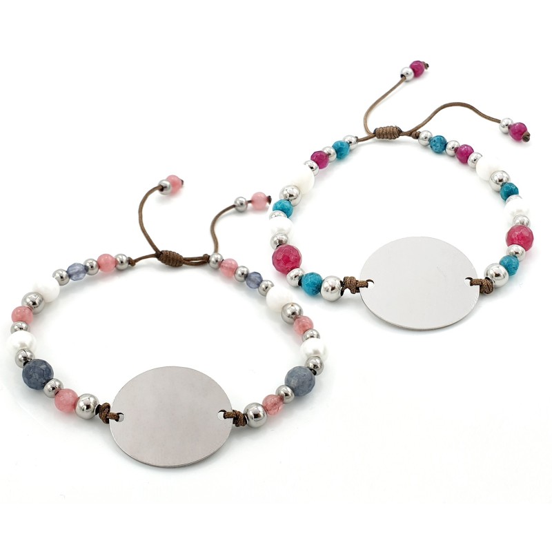 Pulsera GÓNDOLA, ágatas, nácar y perlas de vidrio | Dcorazon