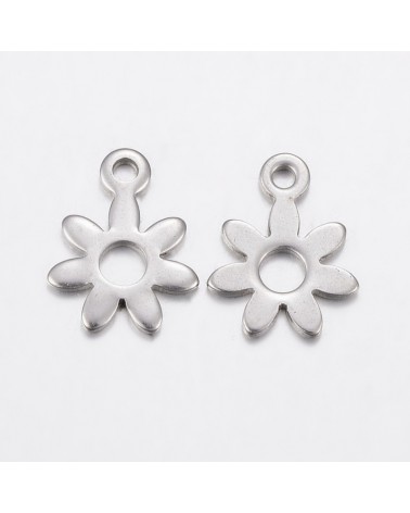 Abalorio flor de acero, para colgar | Creasentidos.es