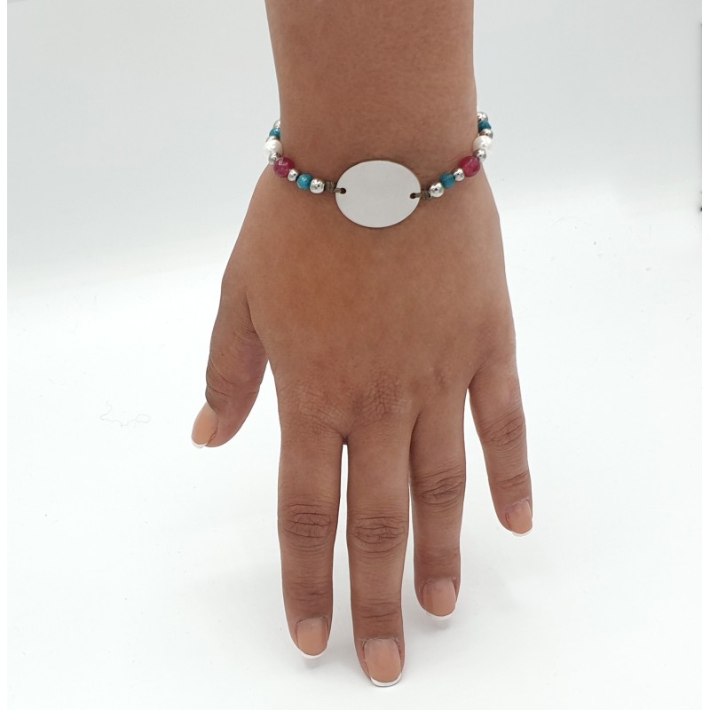 Pulsera GÓNDOLA, ágatas, nácar y perlas de vidrio | Dcorazon