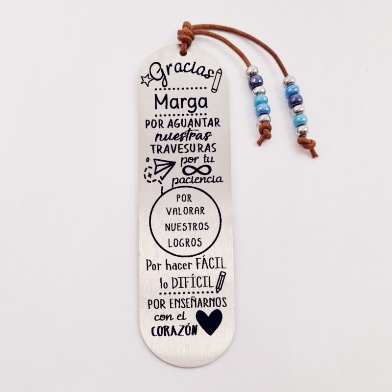 Marca páginas COLORES, modelo 3 (plural), cristal checo y bolas de acero inoxidable.