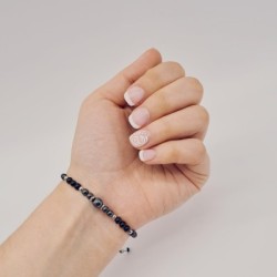 Pulsera protectora, combinación de piedras energéticas, ajustable para todas las tallas, acero inoxidable.