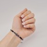 Pulsera protectora, combinación de piedras energéticas, ajustable para todas las tallas, acero inoxidable.