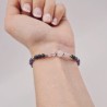 Pulsera protectora, combinación de piedras energéticas, ajustable para todas las tallas, acero inoxidable.
