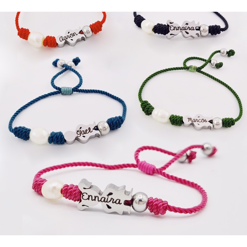Pulsera modelo niño o niña con el nombre |Dcorazon