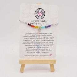 Pulsera protectora, combinación de piedras energéticas, ajustable para todas las tallas, acero inoxidable.