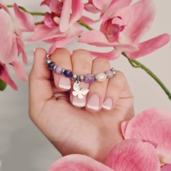 Pulsera protectora, combinación de piedras energéticas, ajustable para todas las tallas, acero inoxidable.