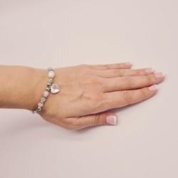 Pulsera protectora, combinación de piedras energéticas, ajustable para todas las tallas, acero inoxidable.