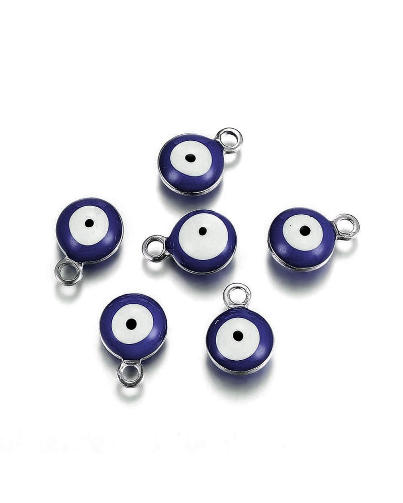 Abalorio de ojo turco peque├▒o de acero inoxidable | Creasentidos.es