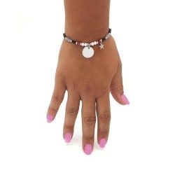 Pulsera ESTRELLA,  acero con cristal checo y minerales | Dcorazon