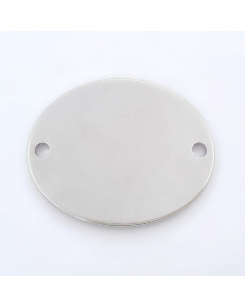 Conector oval para pulsera de acero inoxidable para grabar | Creasentidos