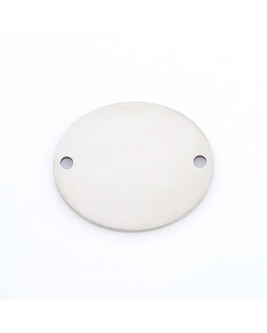 Conector oval para pulsera de acero inoxidable para grabar | Creasentidos