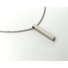 Collar de acero inoxidable, modelo LINGOTE, elegante con una cadena fina.