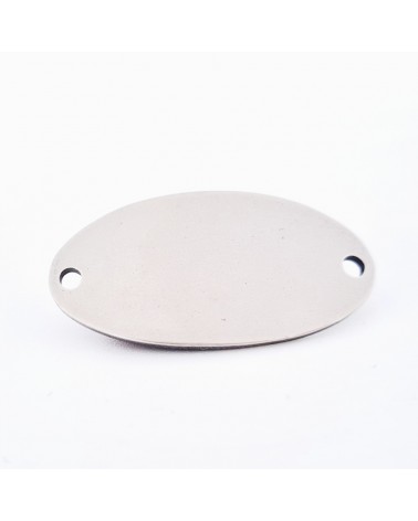 Conector oval para pulsera de acero inoxidable para grabar | Creasentidos