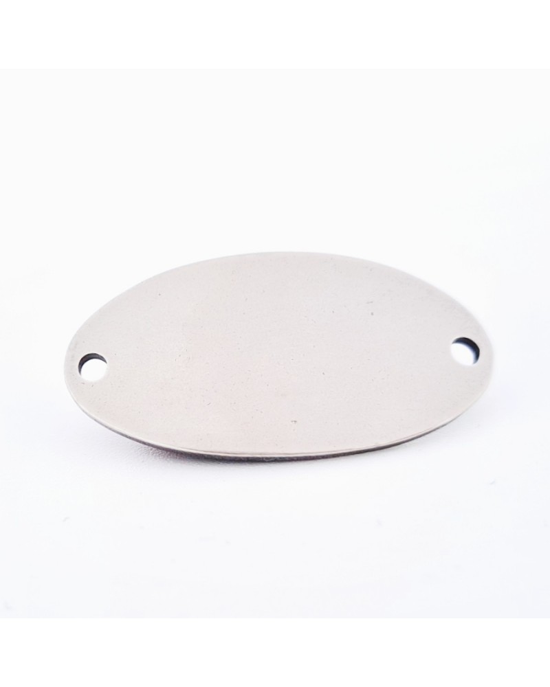 Conector oval para pulsera de acero inoxidable para grabar | Creasentidos