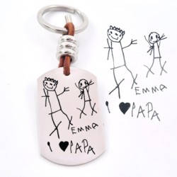 Llavero personalizado con dibujo de niño | Dcorazon