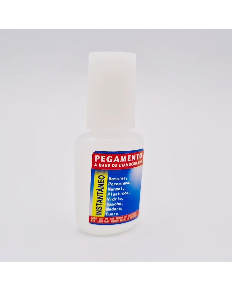 Pegamento a base de zianocrilato, con pincel para aplicar (1pc).