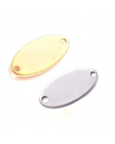 Placa para grabar de acero con forma oval | Creasentidos