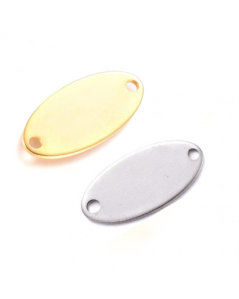 Placa para grabar de acero con forma oval | Creasentidos