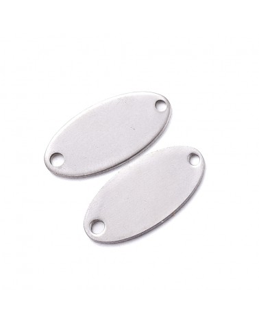 Placa para grabar de acero con forma oval | Creasentidos