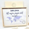 Kit regalo día del padre 2021 pulsera con medalla y diploma  | Dcorazon