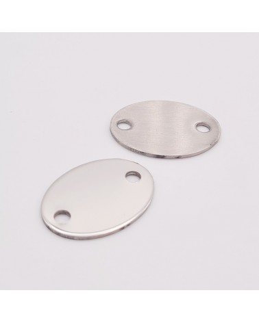 Conector oval para pulsera de acero inoxidable para grabar | Creasentidos