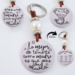 Llavero de acero, grabado personalizado día de la madre | Dcorazon