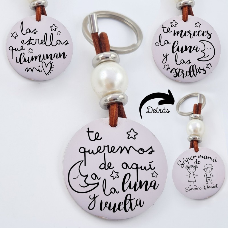Llavero de acero, grabado personalizado día de la madre | Dcorazon