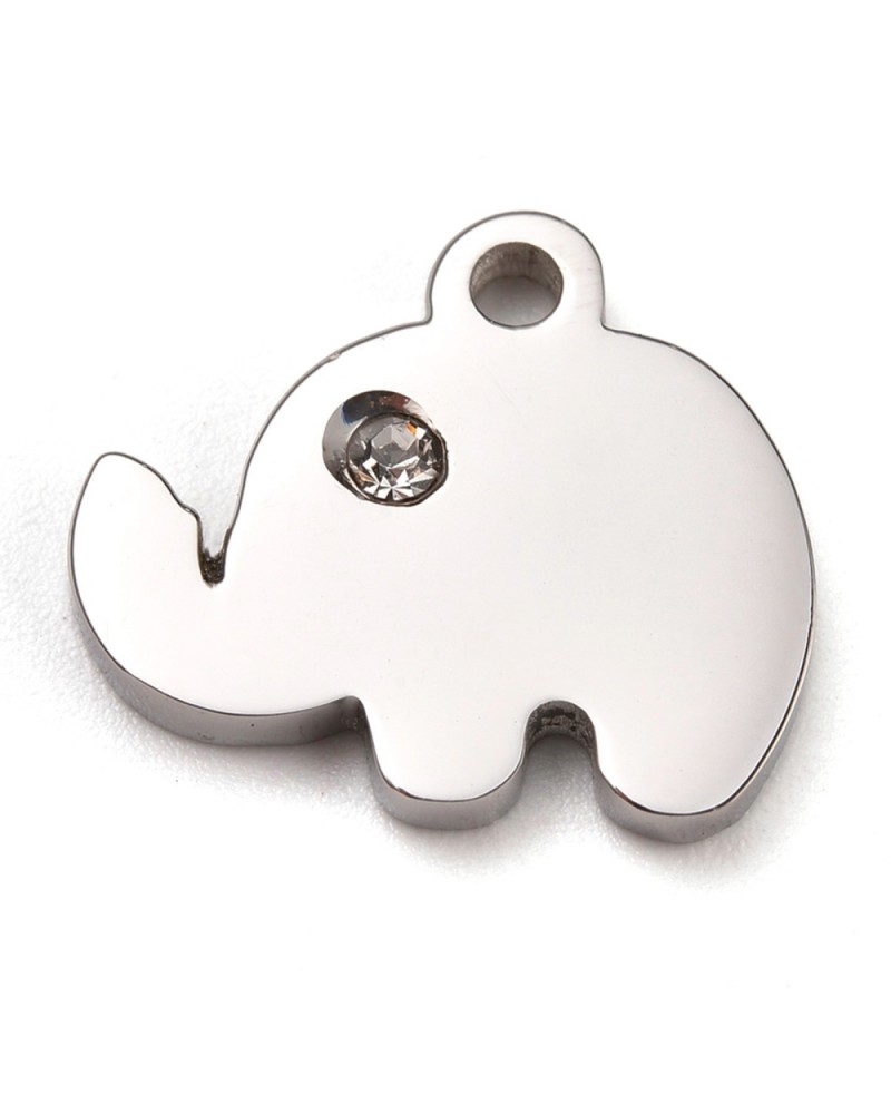 Elefante de acero inoxidable con circonita| Creasentidos