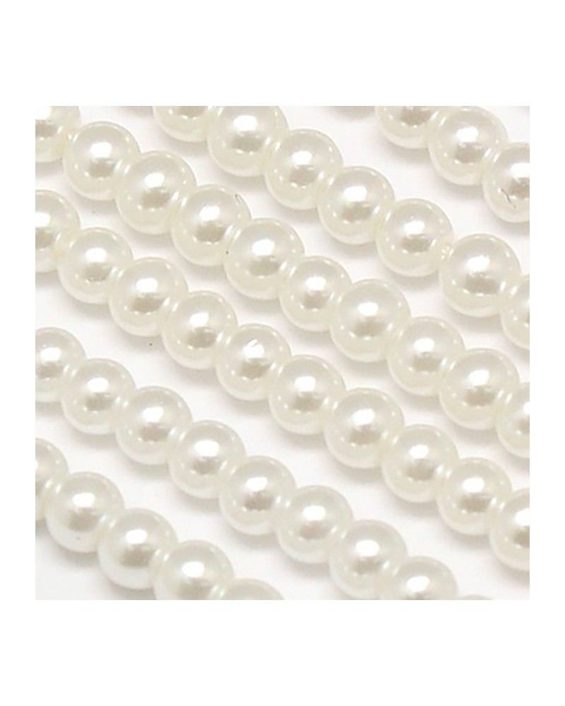 Perlas blancas de 4mm para collares | Creasentidos