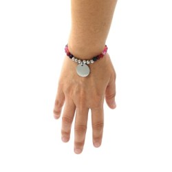 Pulsera modelo COLORINCHIS, montada con ágatas, elástica | Dcorazon