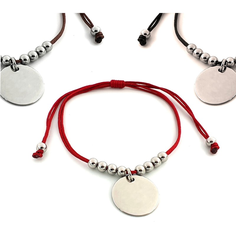 Pulsera MONA, disponible en rojo, marrón y negro, ajustable | Dcorazon
