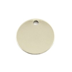 Medalla de 20mm, para añadir a un producto existente, incluye el grabado delantero, acero inoxidable.