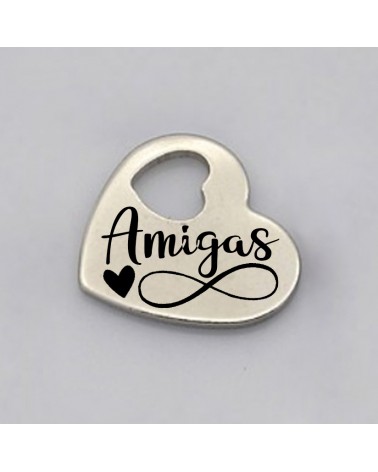 Coraz├│n para pulsera frase de amigas | Creasentidos