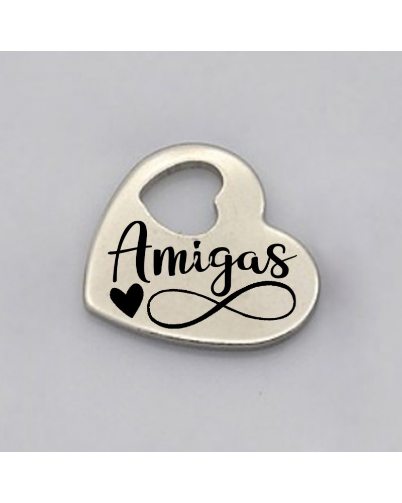 Coraz├│n para pulsera frase de amigas | Creasentidos