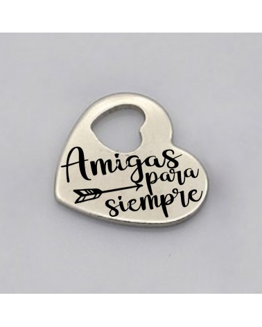Coraz├│n para pulsera frase de amigas | Creasentidos