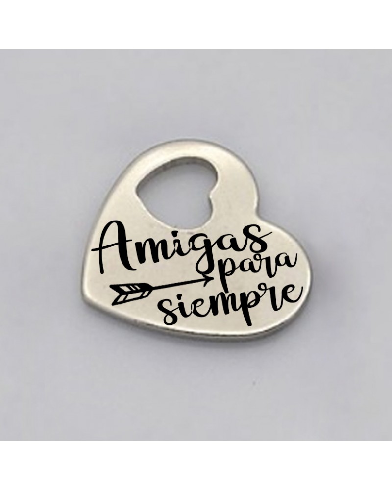 Coraz├│n para pulsera frase de amigas | Creasentidos