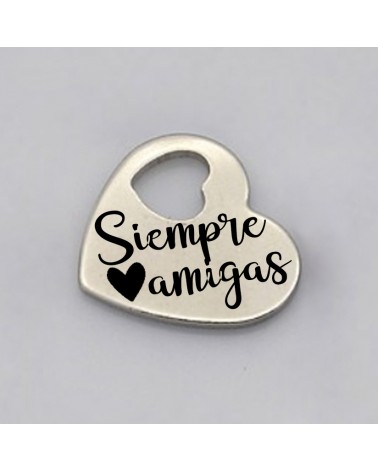 Coraz├│n para pulsera frase de amigas | Creasentidos