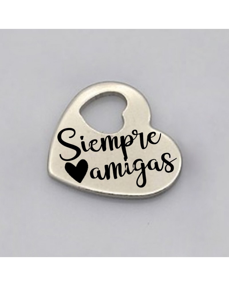 Coraz├│n para pulsera frase de amigas | Creasentidos