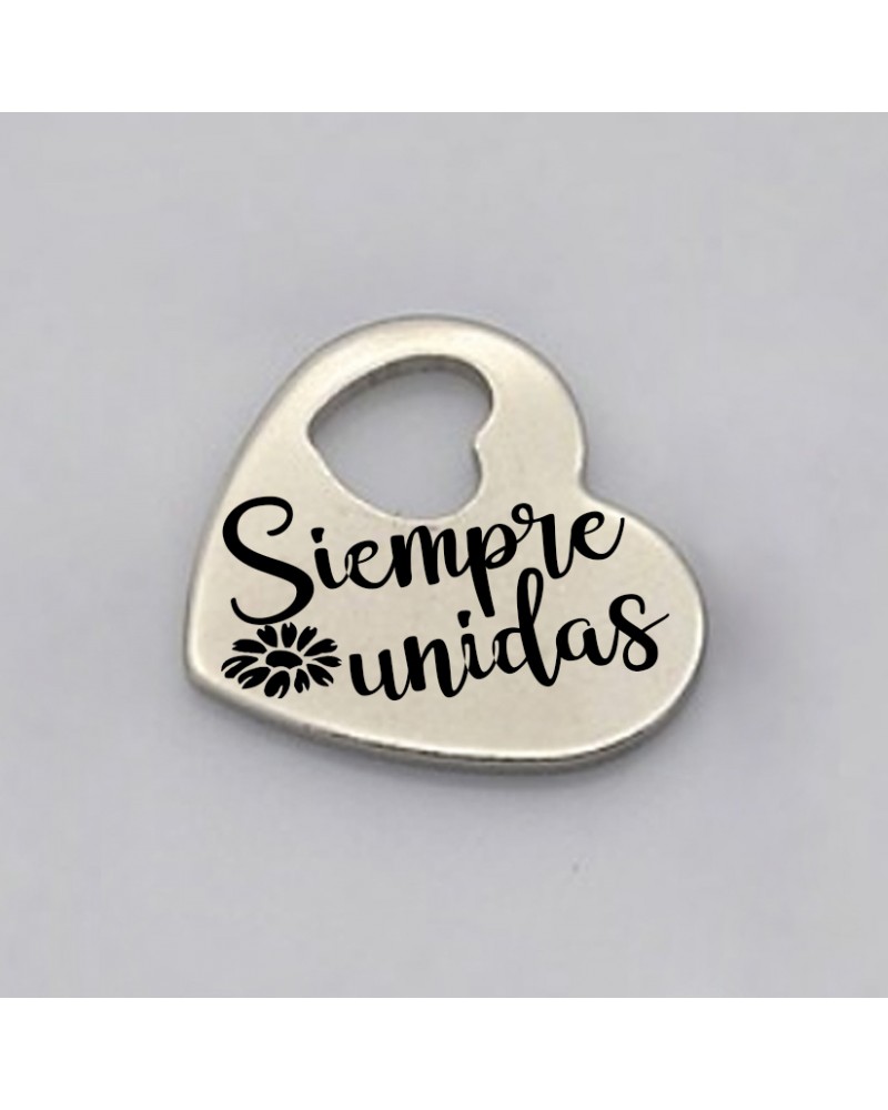 Coraz├│n para pulsera frase de amigas | Creasentidos
