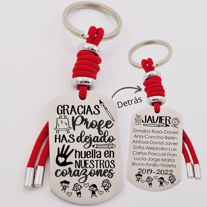 Regalos para profesores, llavero personalizado | Creasentidos