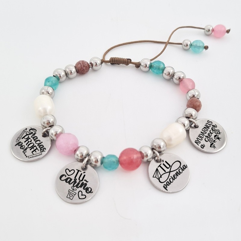 Regalos para profesores, pulsera personalizada | Dcorazon