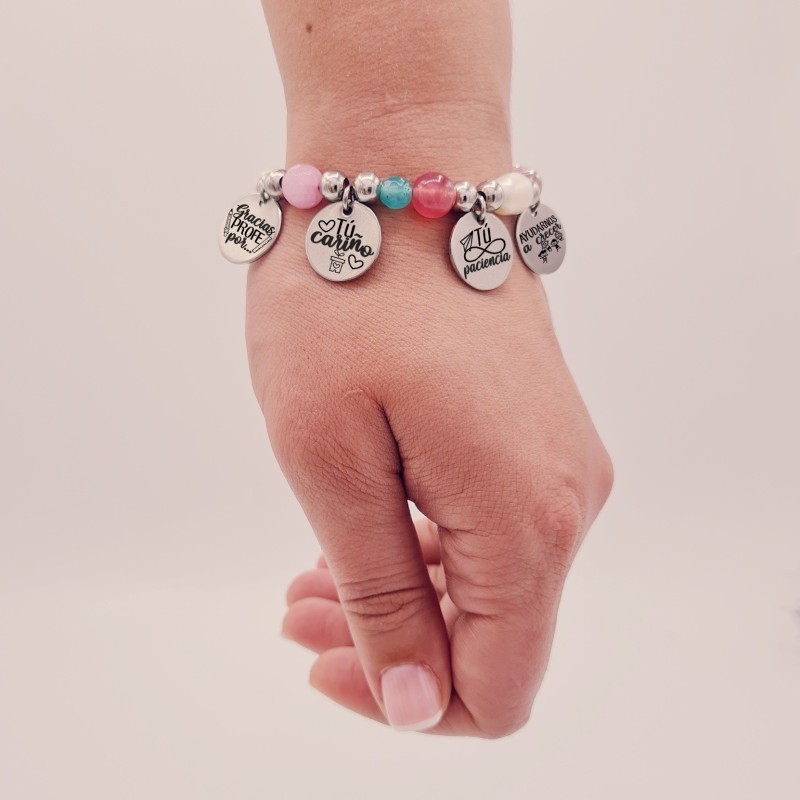 Regalos para profesores, pulsera personalizada | Dcorazon