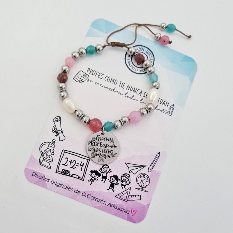 Regalos para profesores, fin de curso, pulsera | Dcorazón