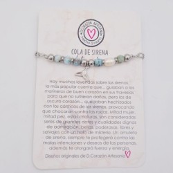 Pulsera protectora, combinación de piedras energéticas, ajustable para todas las tallas, acero inoxidable.