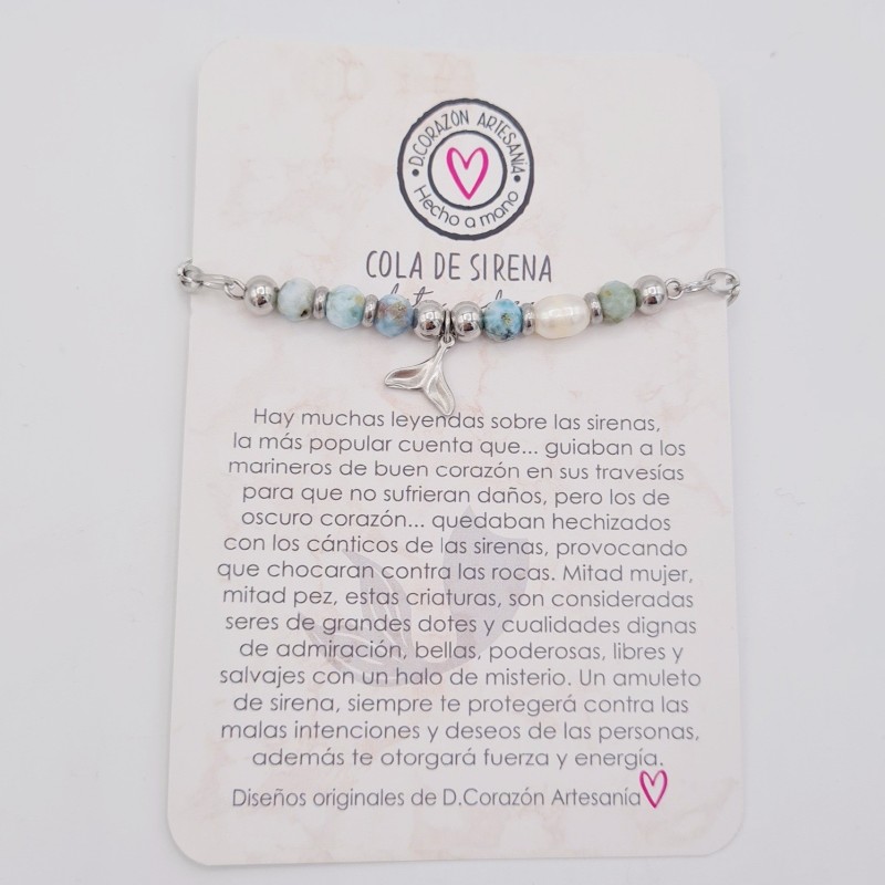 Pulsera protectora, combinación de piedras energéticas, ajustable para todas las tallas, acero inoxidable.
