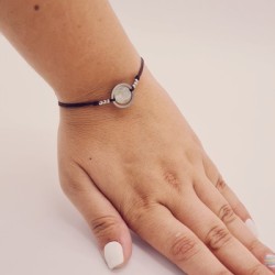 Pulsera PREHNITA, ajustable para todas las tallas, acero inoxidable.